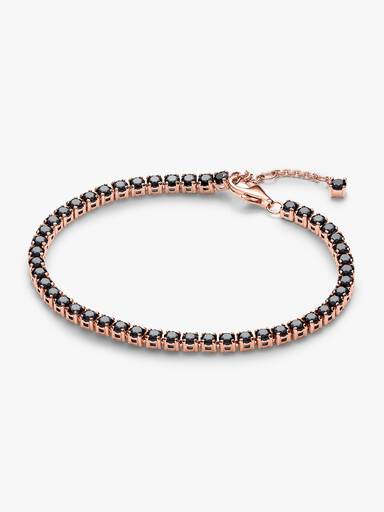 Pulsera de Tenis Brillante Negra