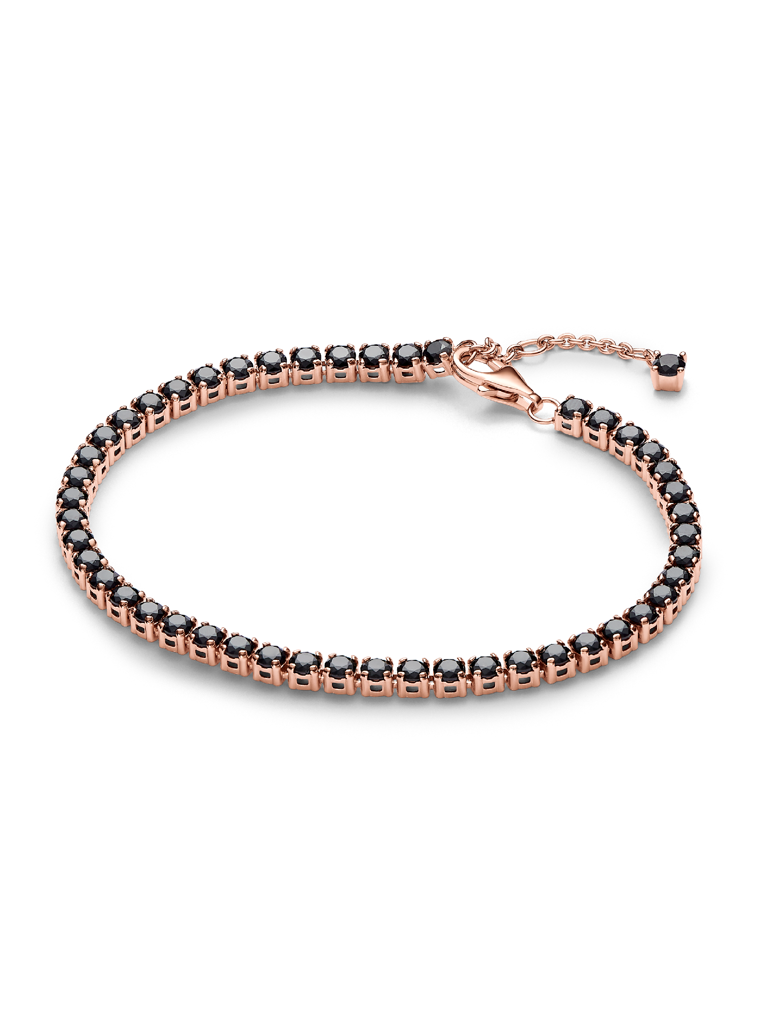 Pulsera de Tenis Brillante Negra