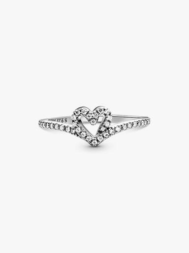 Anillo Corazón Espumoso Brillante