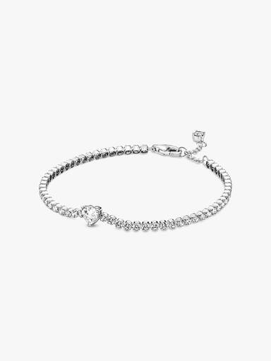 Pulsera de Tenis Corazón Brillante
