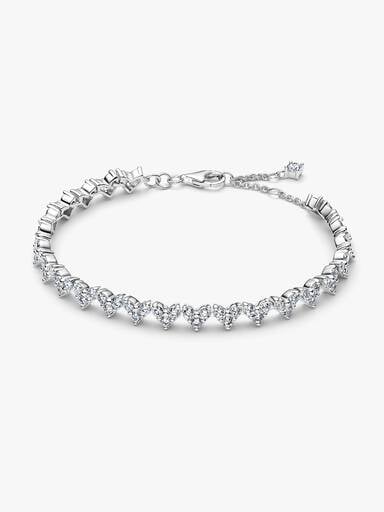 Pulsera Corazón Triple Gemas
