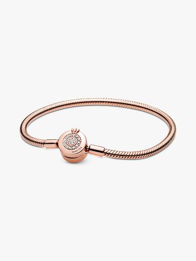 Pulsera de Cadena de Serpiente O coronada Brillante