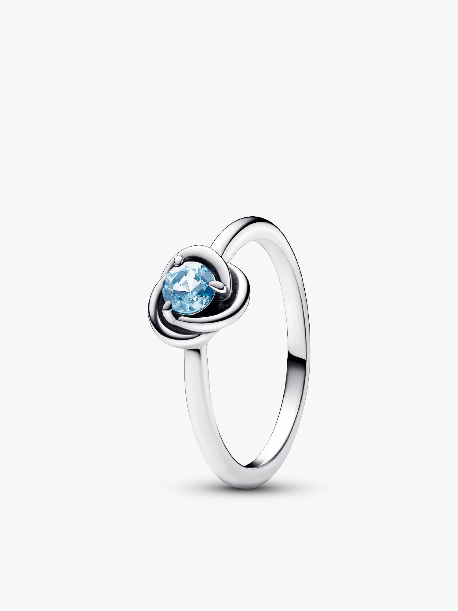 Anillo Círculo Eternity Azul Aguamarina