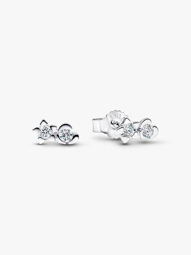 Talisman sterling silver stud earrings with 0.20 ct TW G-I VS+ round brilliant very good cut lab-grown diamonds