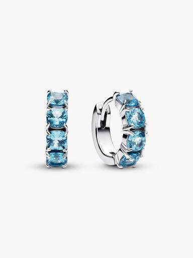 Pendientes de Aro Azul Claro
