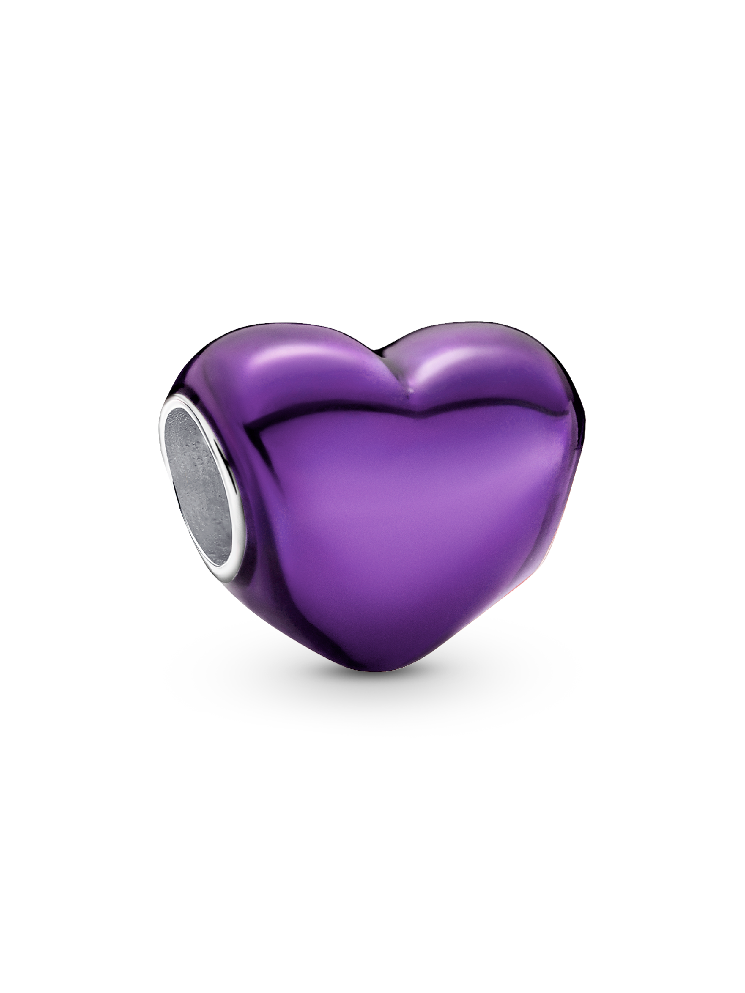 Charm Corazón Morado Metálico