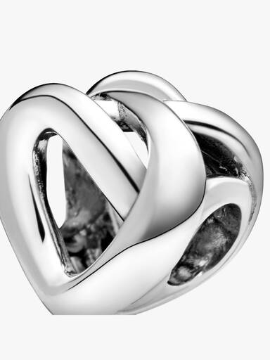 Charm en plata de ley Nudo de Corazón