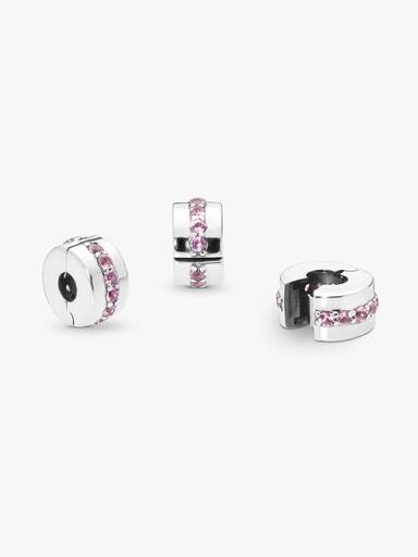 Charm de Clip Filas Brillantes Rosa