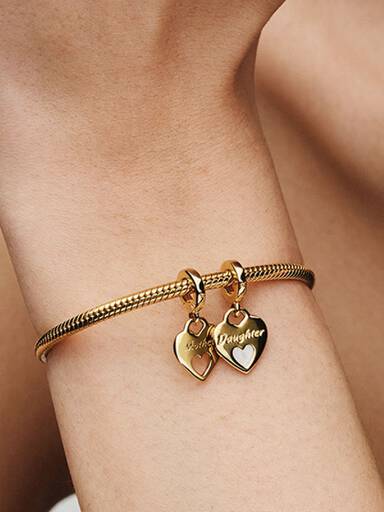 Charm Colgante Divisible Corazón Doble