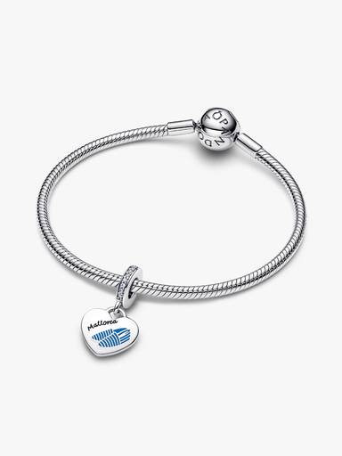 Charm Colgante Corazón Grabable Alpargatas Mallorca