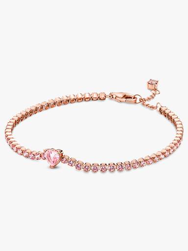 Pulsera de Tenis Corazón Brillante