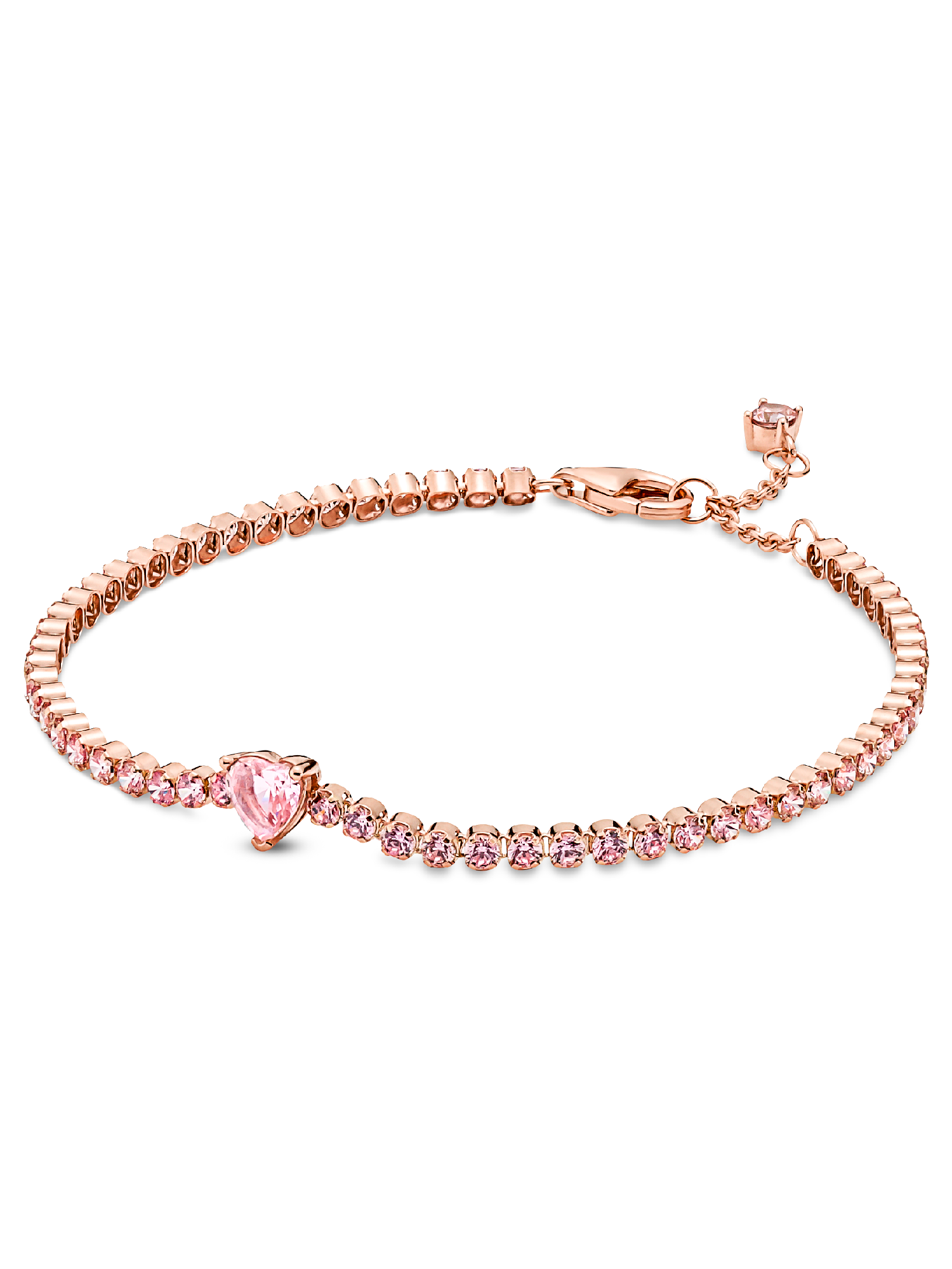 Pulsera de Tenis Corazón Brillante