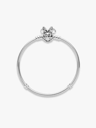 Pulsera Moments en plata de ley Retrato de Minnie Brillante