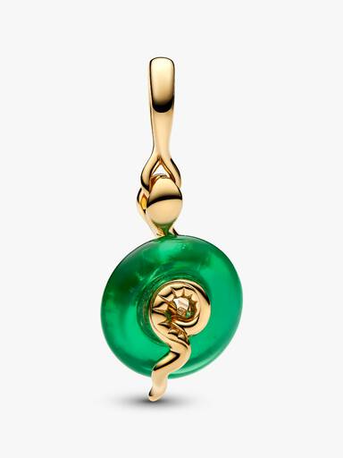 Charm Colgante Serpiente Verde de Cristal de Murano