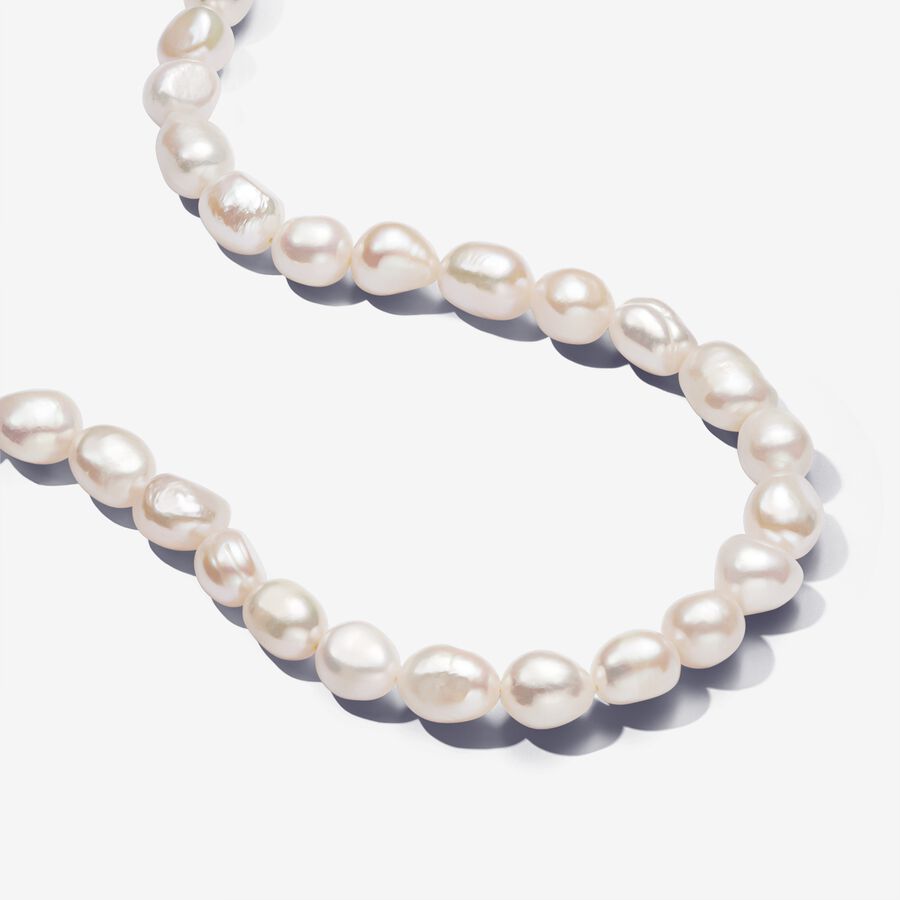 Collar Perlas Cultivadas de Agua Dulce Tratadas Barrocas con Cierre de Barra T image number 0