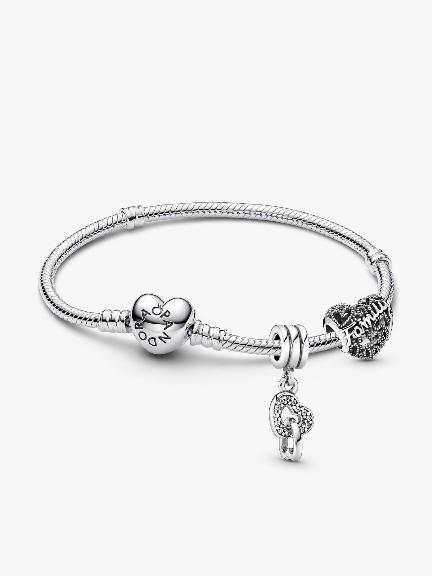 Conjunto de Pulsera familiar corazones