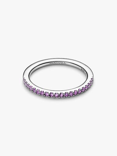Anillo Banda Brillante Morado Brillante