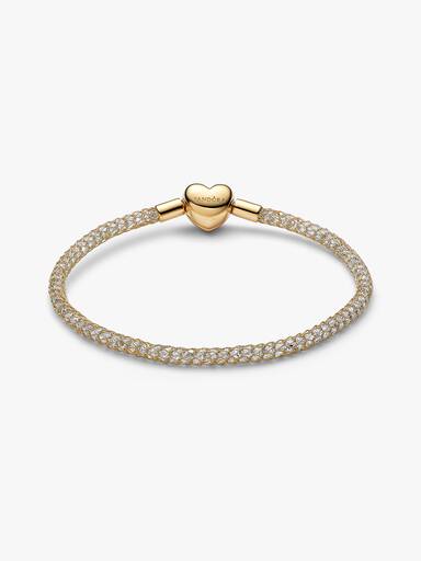 Pulsera Cadena de Tachuelas con Cierre de Corazón