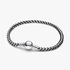 Pulsera Cadena Caja Cordón Negro Pulsera Cadena Caja Cordón Negro