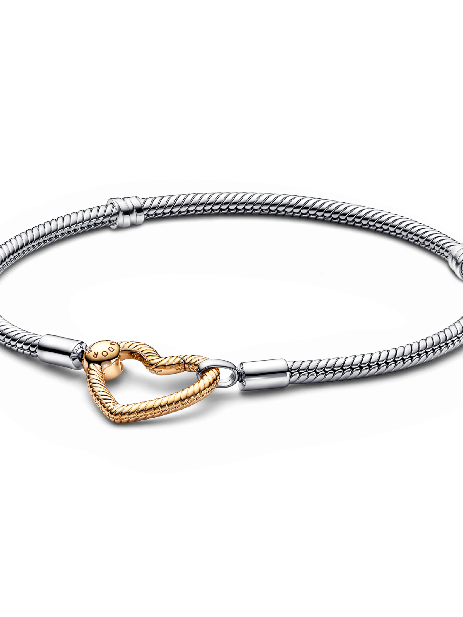 Collar de Cadena de Serpiente con Cierre de Corazón
