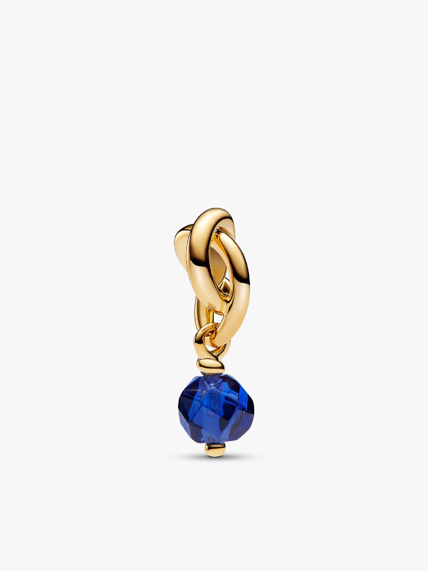Charm Colgante Círculo Eternity Azul Facetado