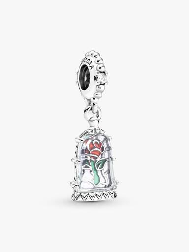 Charm Colgante Rosa Encantada de La Bella y la Bestia de Disney
