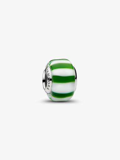 Charm Cristal de Murano Caramelo Navideño Verde