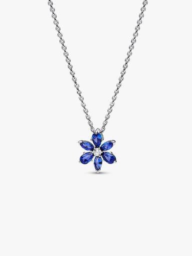 Collar con Colgante Herbario Azul Brillante
