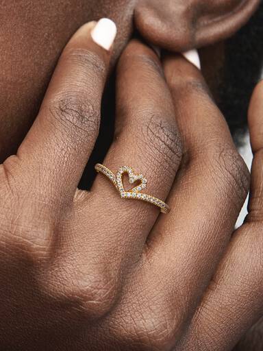 Anillo Corazón Brillante y Deseo