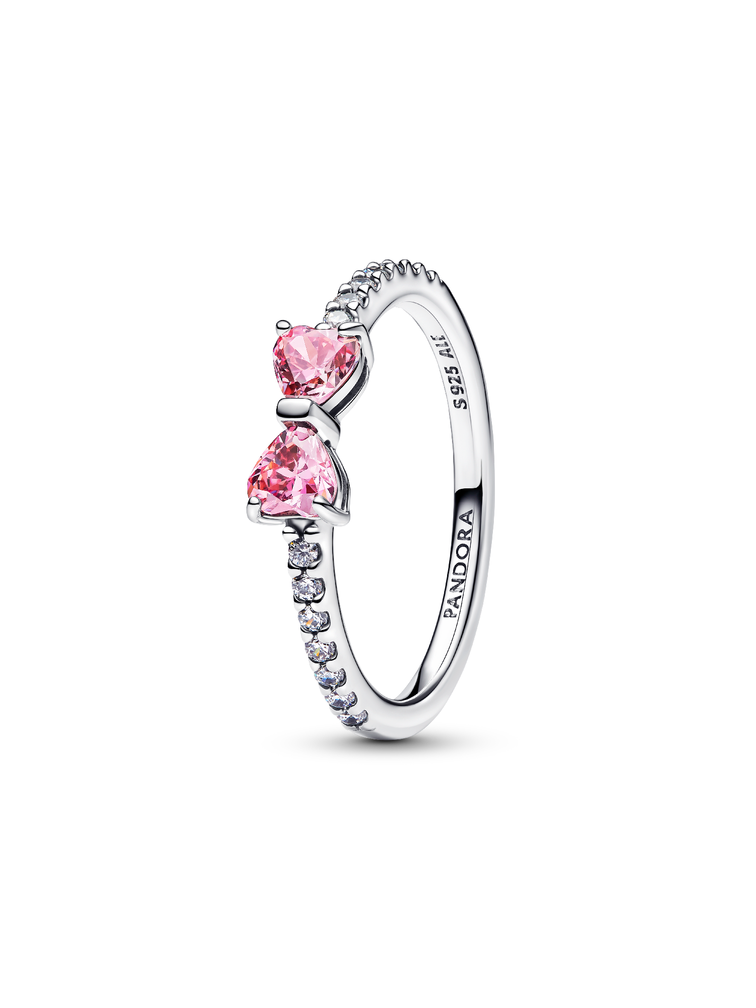 Anillo Lazo Rosa Brillante