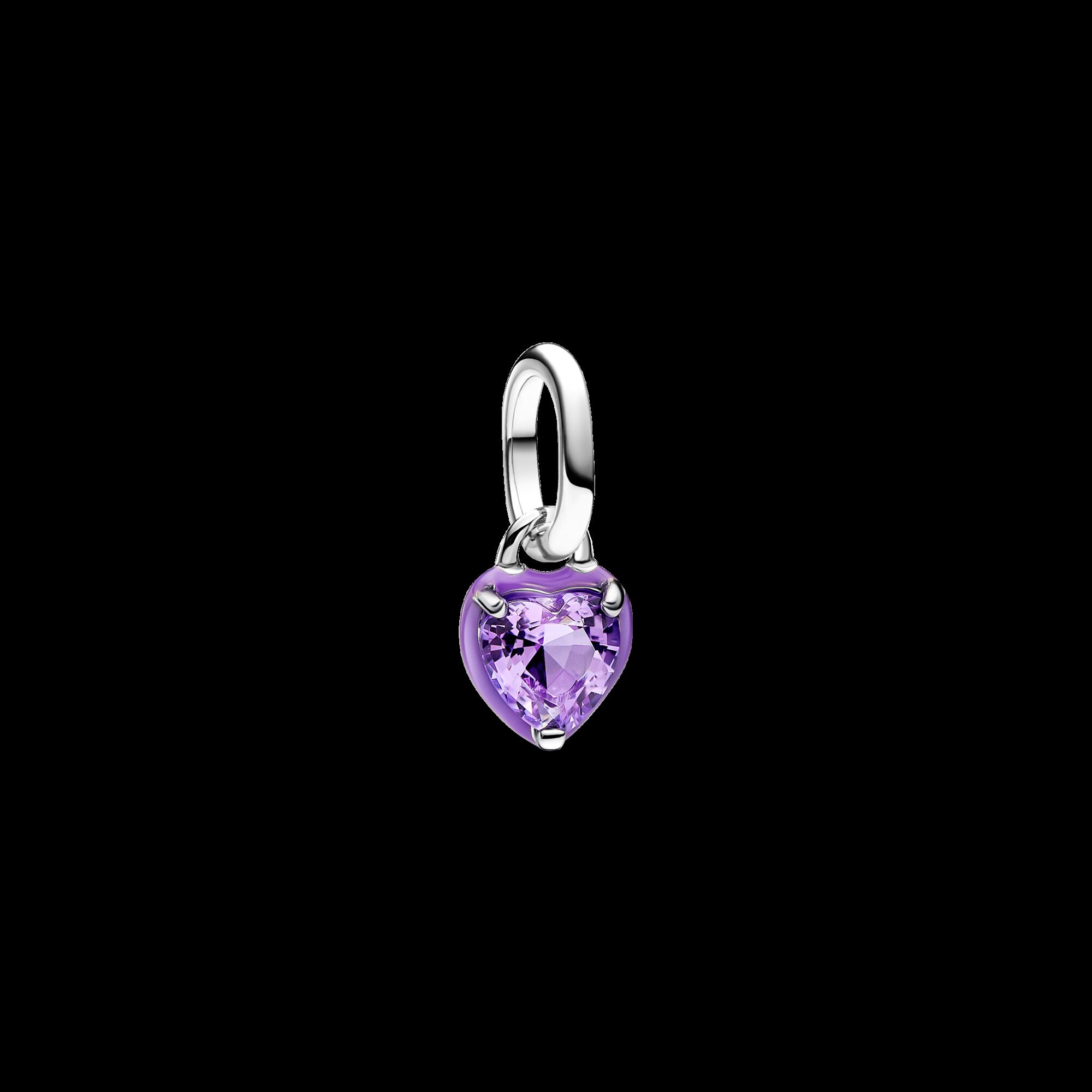 Pandora Charm Mini Colgante Me Chakra Corazón Morado en Plata de Ley