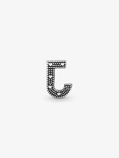 Charm en plata de ley Letra J