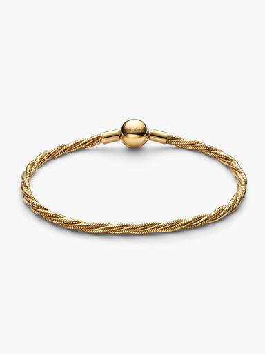 Pulsera de Cadena de Serpiente Trenzada con Cierre Redondo