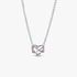 Collar Corazón Infinito Rosa Brillante Collar Corazón Infinito Rosa Brillante
