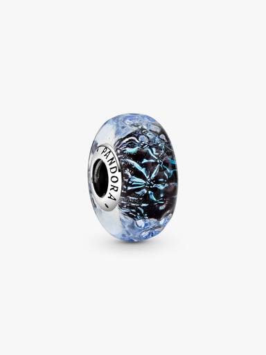 Charm en Cristal de Murano Azul Oscuro