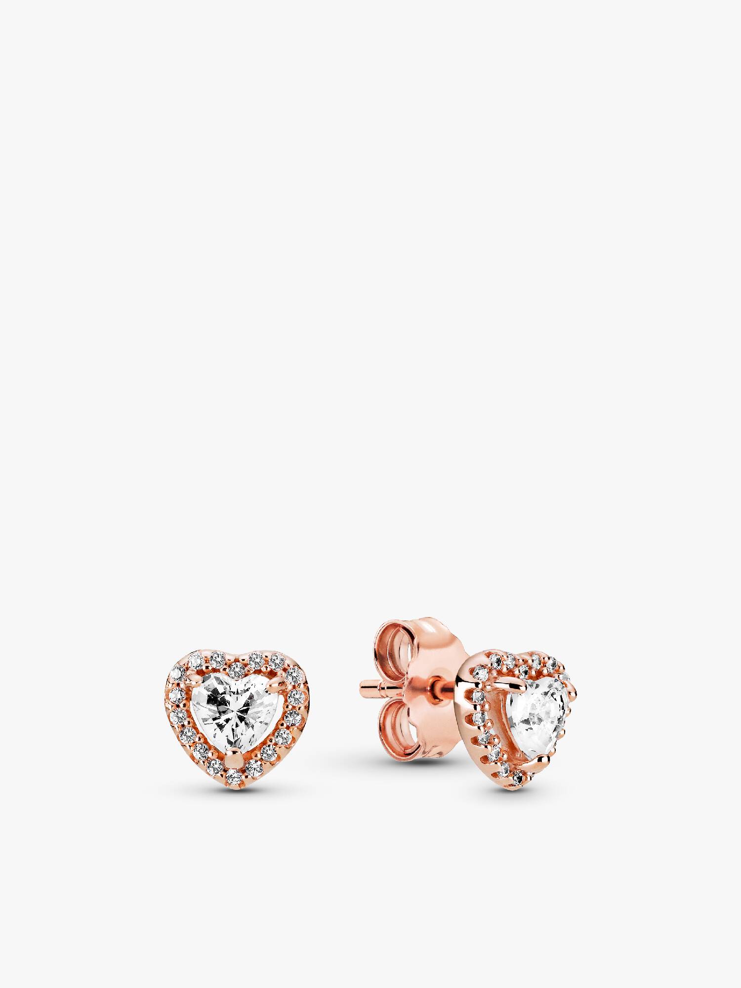 Pendientes de Botón Corazón Brillante en Relieve