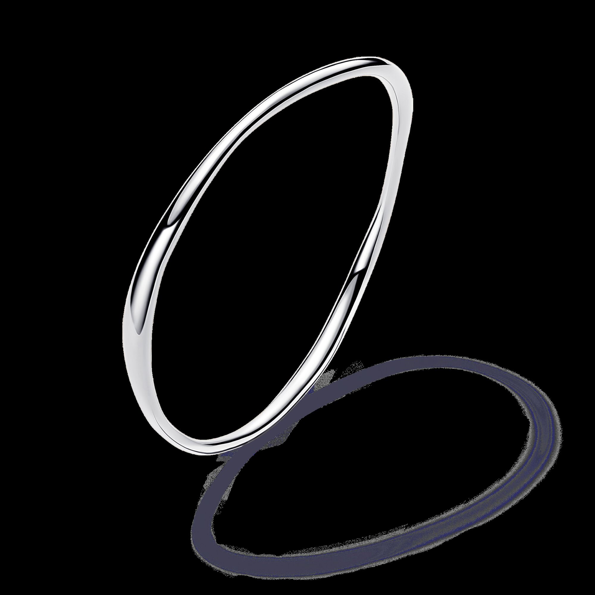 Pandora Pulsera Rígida Forma Orgánica en Plata de Ley | 19 cm