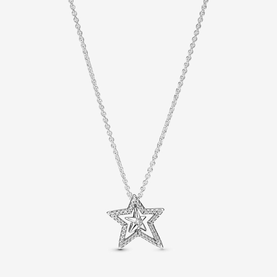 Collar Estrella Asimétrica en Pavé image number 0