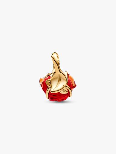 Charm Colgante Rosa Encantada de La Bella y la Bestia de Disney