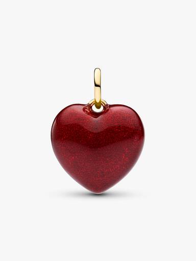 Charm Colgante Corazón Volumen Rojo