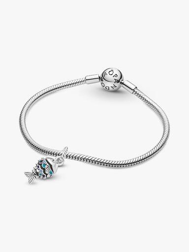 Charm Colgante Pez Escamas Azules