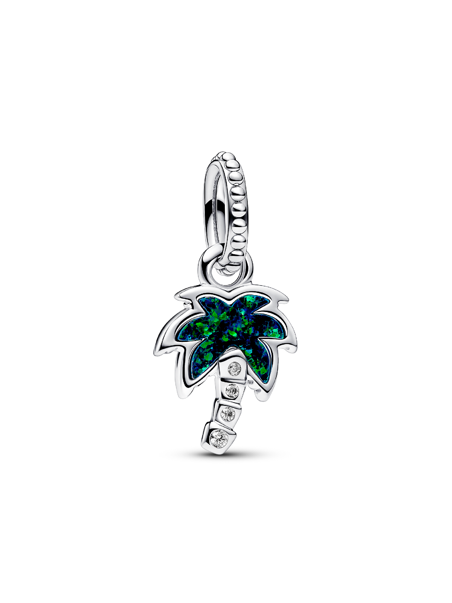 Charm Colgante Palmera Verde Opalescente