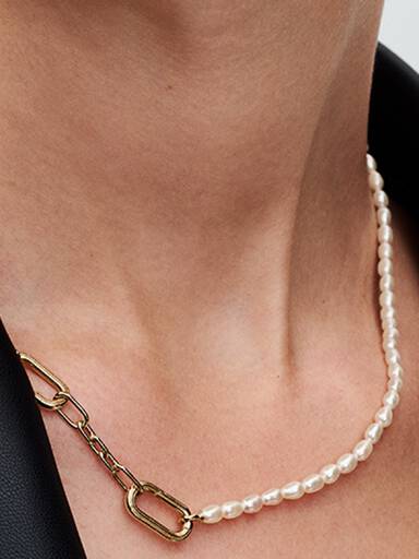 Collar Fino de Perlas Cultivadas de Agua Dulce Tratadas