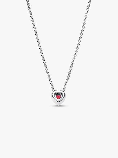 Collar Corazón Elevado Rojo