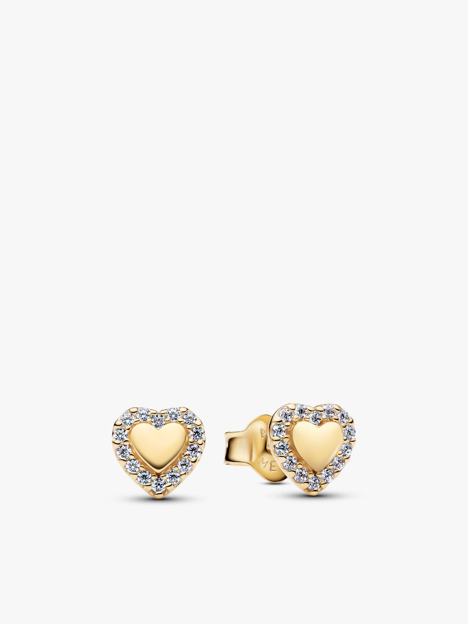 Pendientes de Botón Halo Corazón