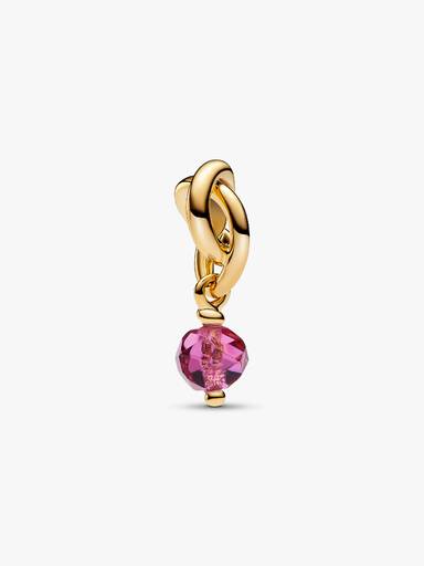 Charm Colgante Círculo Eternity Rosa Facetado