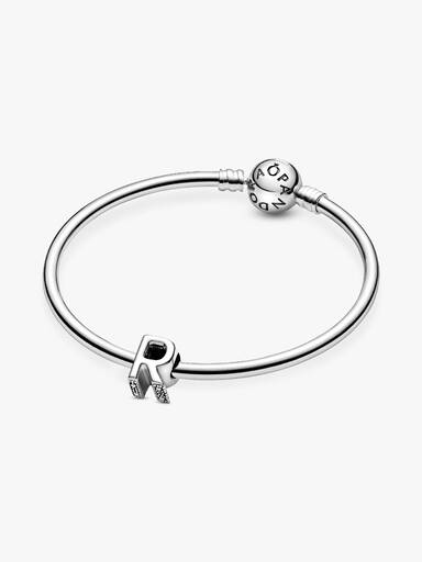 Charm en plata de ley Letra R