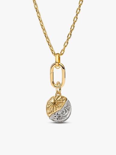Conjunto de Regalo Collar con Medallón Sol y Luna