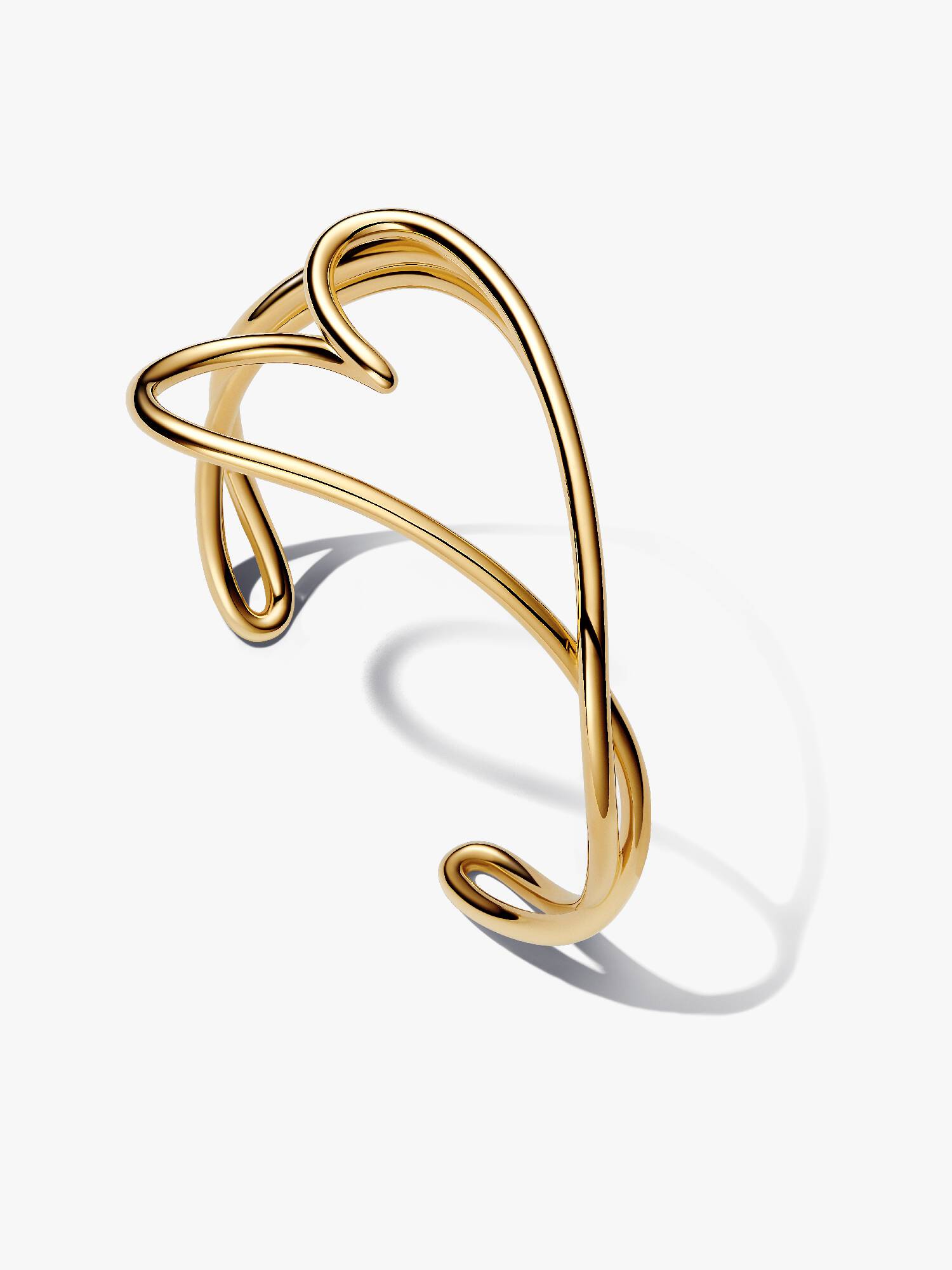 Pulsera Rígida Corazón Forma Orgánica