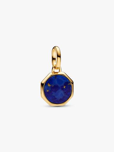 Charm Mini Medallón Grabable Azul